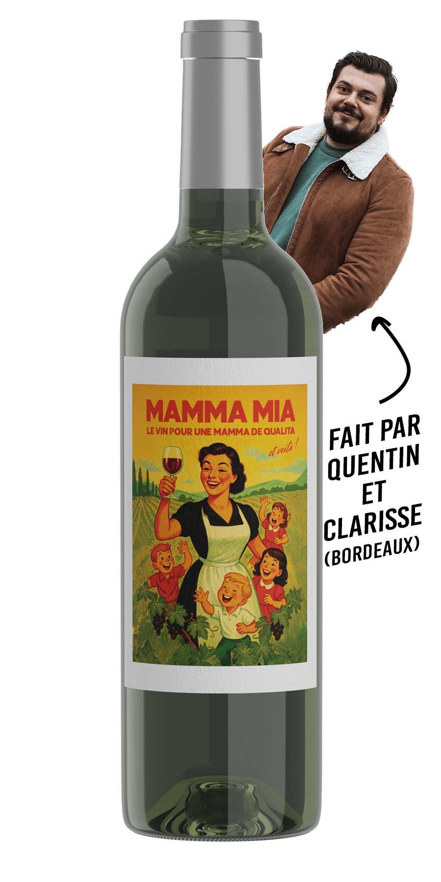 Mamma Mia (fête des mères) - Bordeaux Blanc 2023