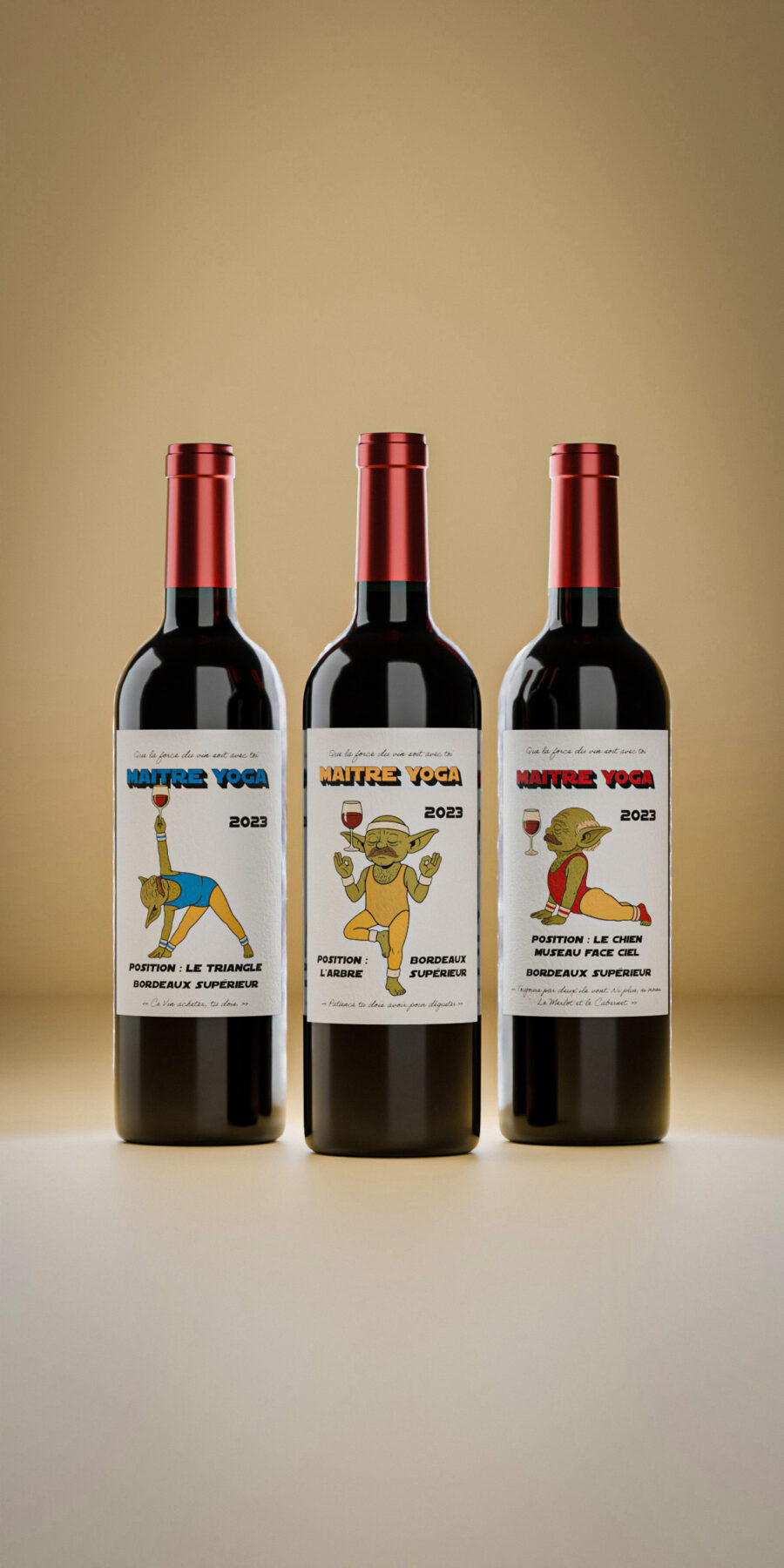 Coffret Maître Yoga – 3 Bouteilles de Bordeaux Supérieur 2023