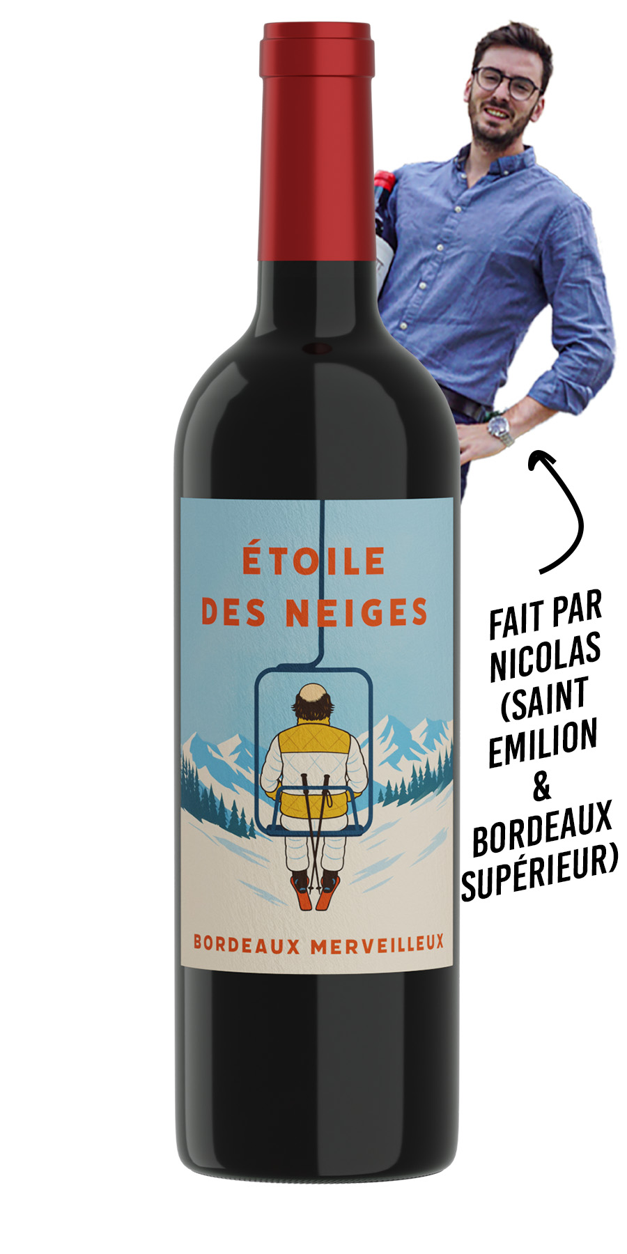 L’Étoile des Neiges 2023 – Cadeau de Noël vin Bordeaux