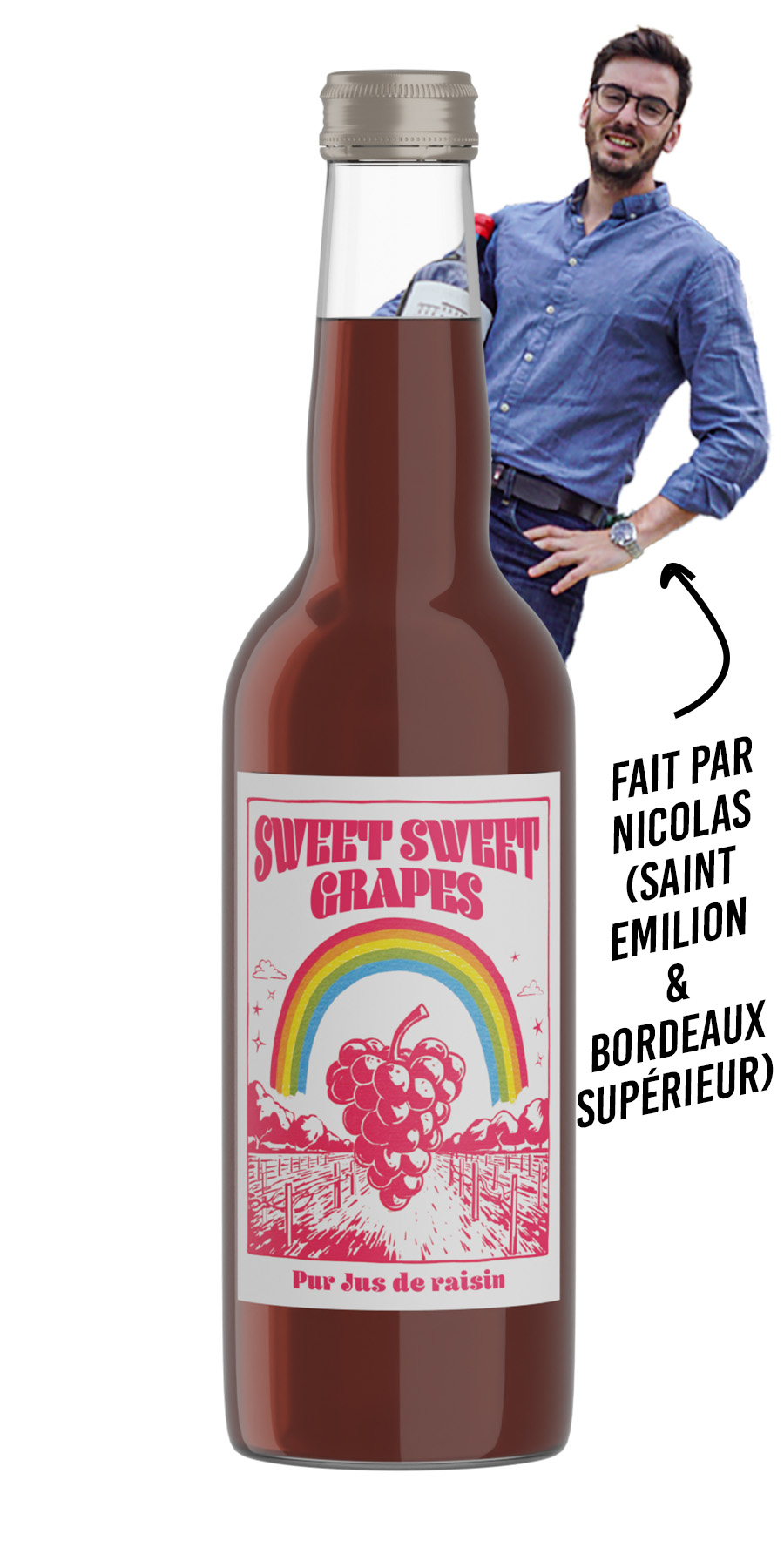 Bouteille Sweet Sweet Grapes 33 cl – jus de raisin artisanal naturel et fruité