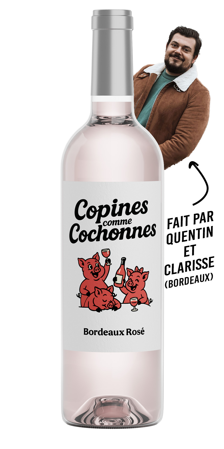Copines comme Cochonnes – Bordeaux Rosé Fruité